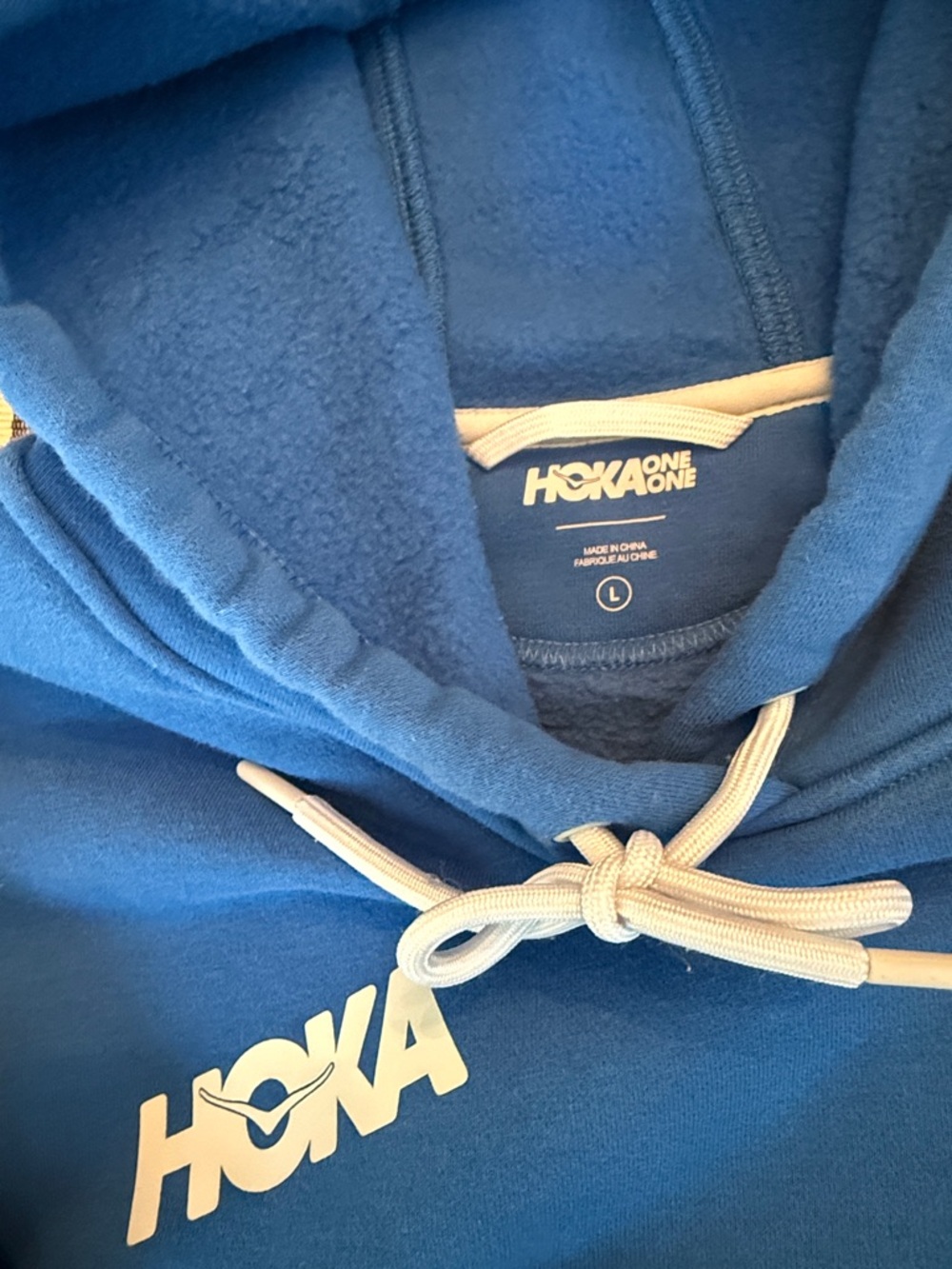 HOKA Women's size Large Hooded Pullover Sweatshirt - Blue - Picture 2 of 5